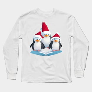 Penguin reading book Long Sleeve T-Shirt